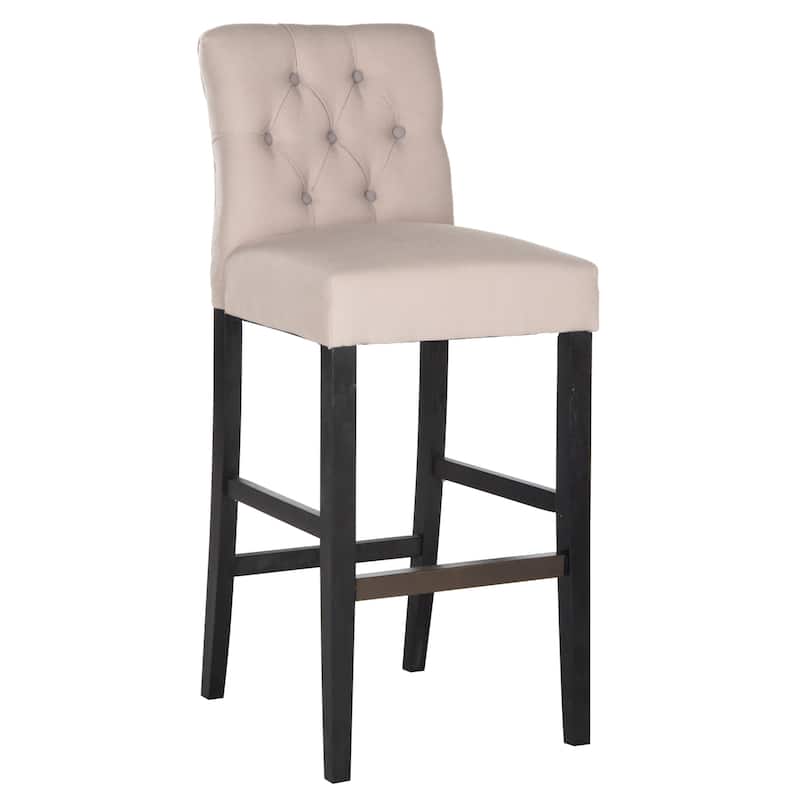 SAFAVIEH Kassandra Taupe/ Grey 30-inch Bar Stool - 18.9" x 22" x 43.7" - 19Wx22Dx44H