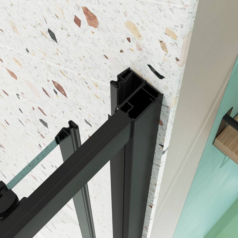 Framed Single Sliding Shower Door with 1/4" Tempered Glass