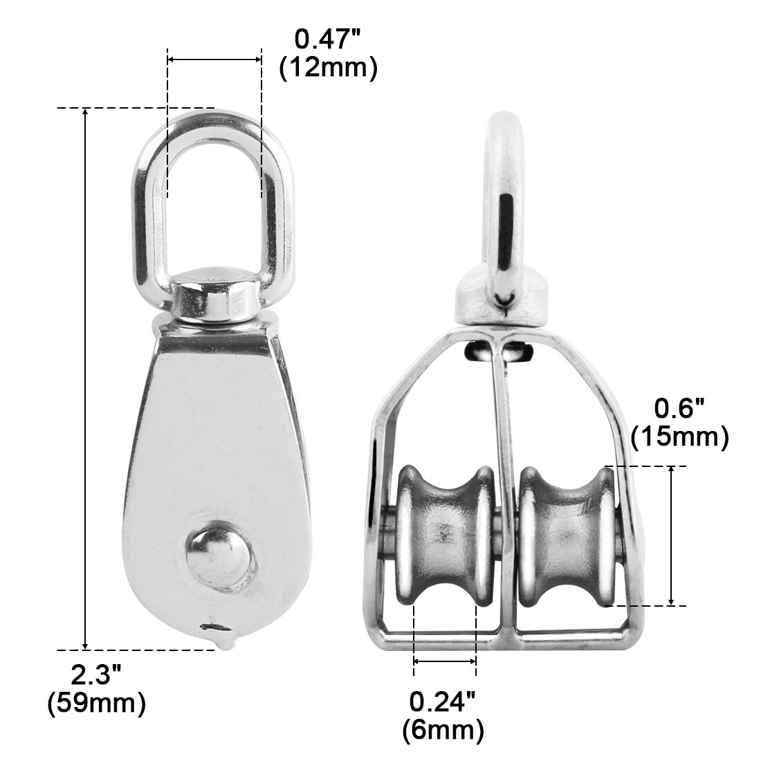 6mm rope pulley