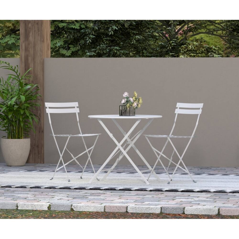 Folding Metal Bistro Chair, Set of 2