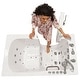 preview thumbnail 2 of 10, Ella Capri 30" Acrylic Hydro Massage Walk-In Bathtub with Outward Swing Door, 5 Piece Fast Fill Faucet, 2" Dual Drain
