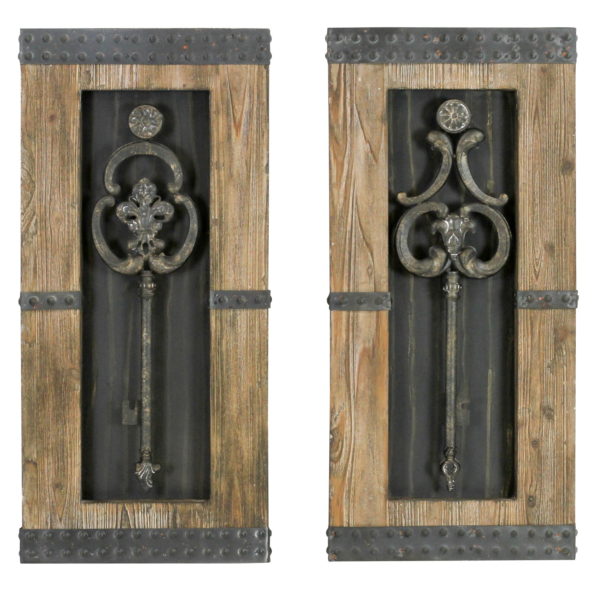 Shop Aspire Home Accents 68402 Antique Key Wood Wall Decor Set Of