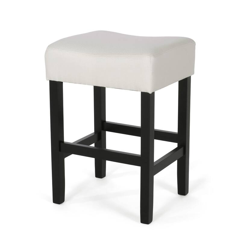 26.75" Backless Leather Counter Height Barstool Set of 2