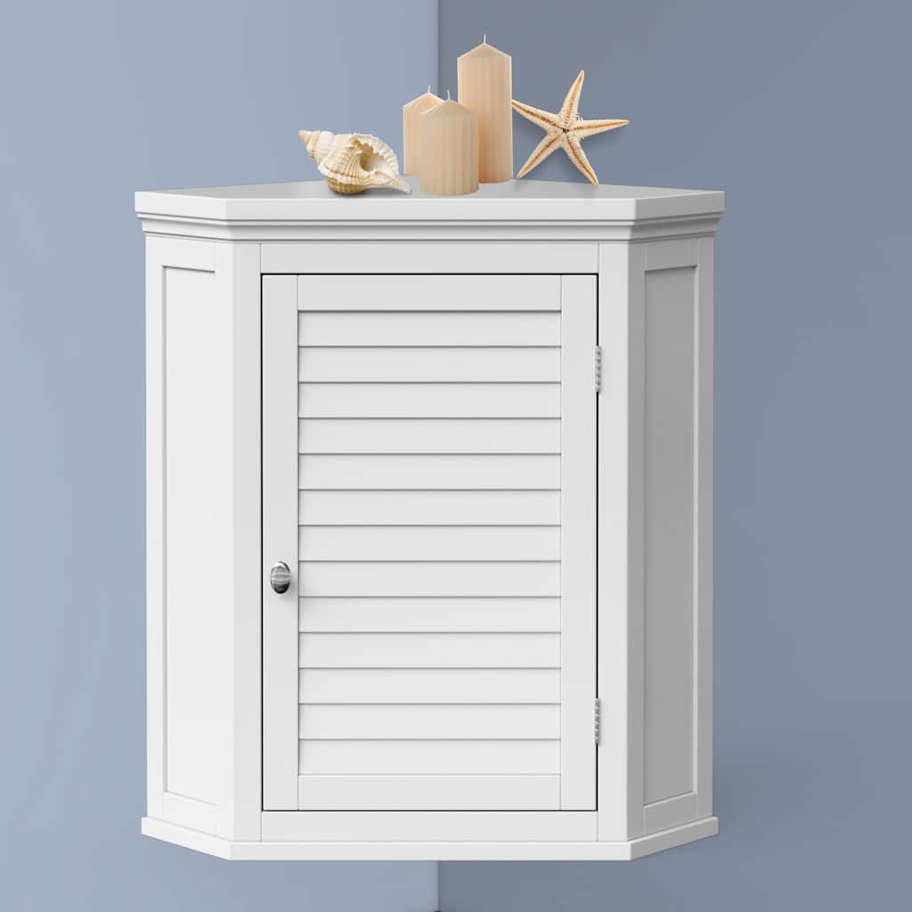 Teamson Home Glancy 22.5" x 24.02" Removable Corner Wall Cabinet