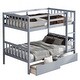 preview thumbnail 30 of 31, Twin Bunk Bed with 2 Storage Drawers, Convertible to 2 Beds