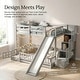 preview thumbnail 16 of 17, Twin Over Full Bunk Bed with Slide,Storage Staircase and Safety Guardrails