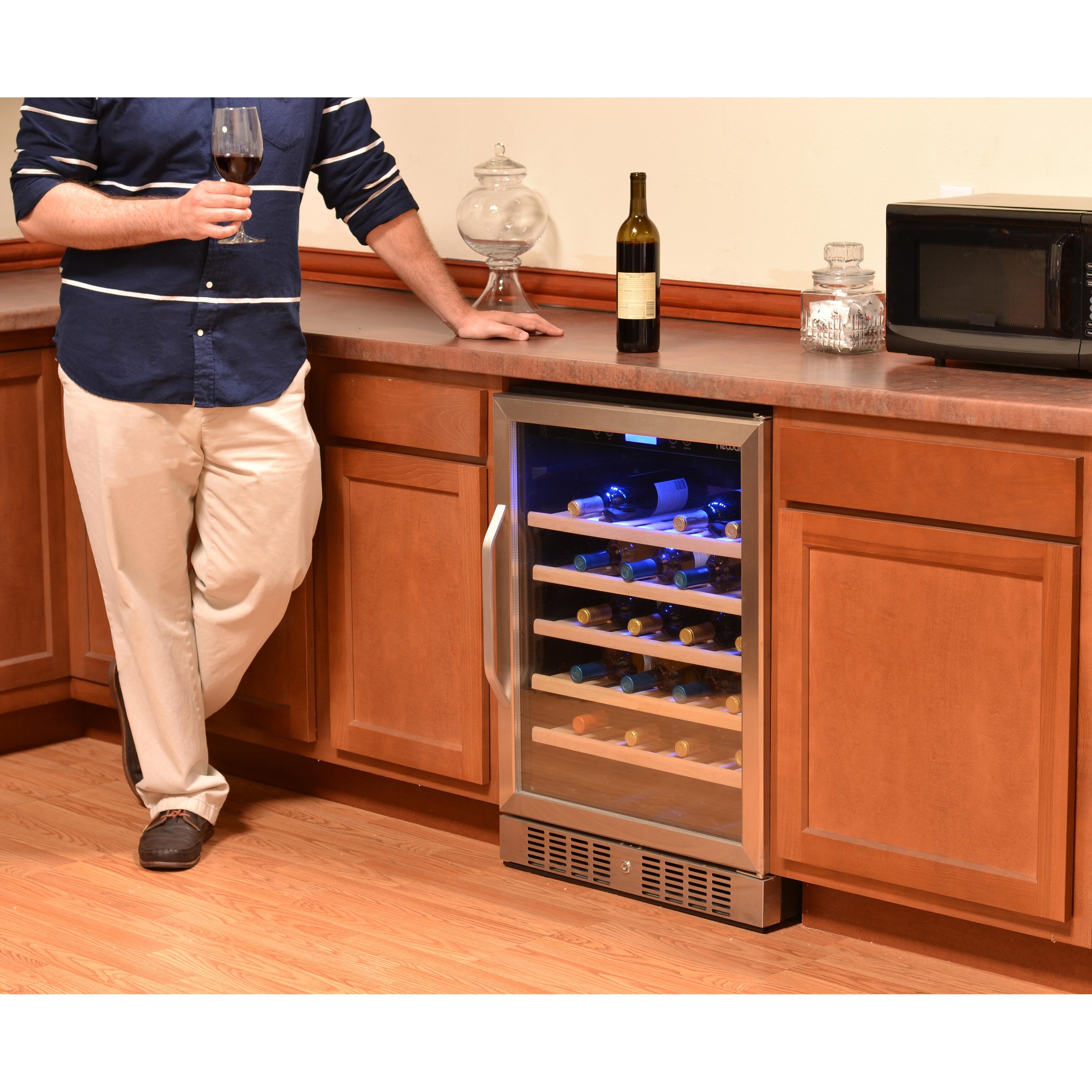Newair 52 shop bottle wine cooler