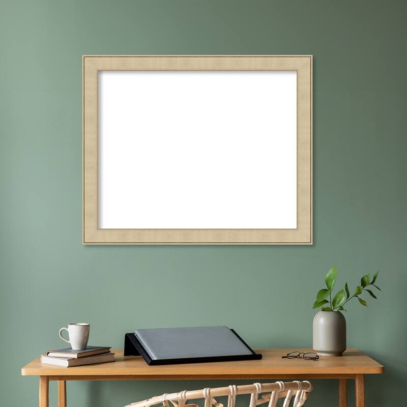 Amanti Art Classic Honey Silver Framed Dry Erase Magnetic Board
