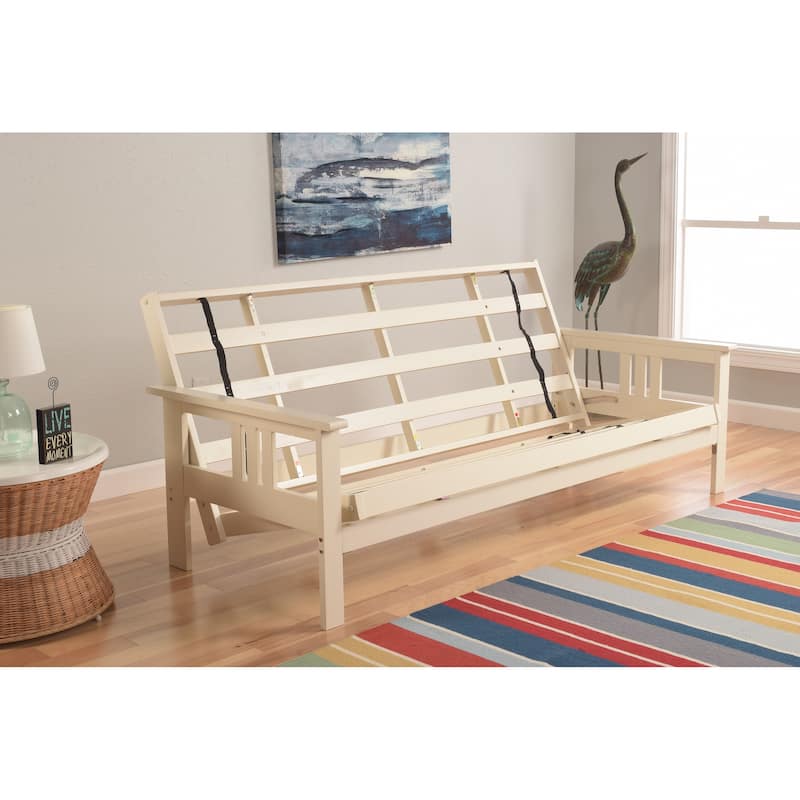Somette Monterey Futon Frame (Mattress not included) - Antique White