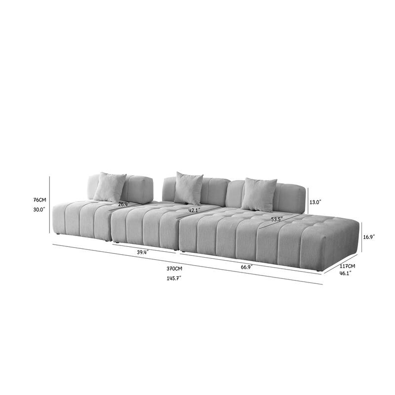 Piano key combination sofa