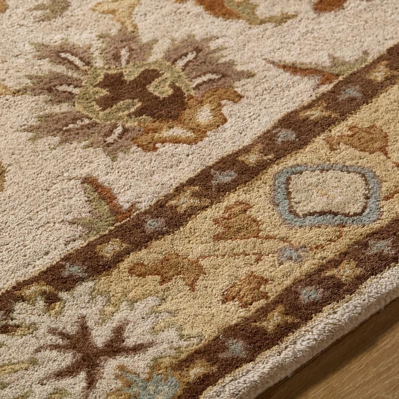 Livabliss Traditional Caesar Border Area Rug