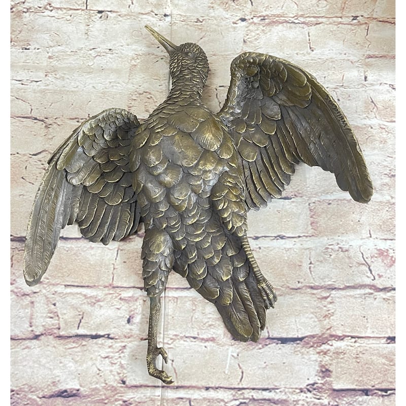 Vintage Cast Bronze Wall Hanging Bronze Bird Flying Eagle Sculpture Figure