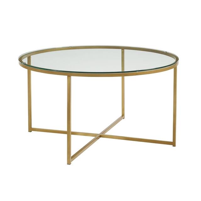 Silver Orchid Helbling Round Coffee Table On Sale Overstock 20616482