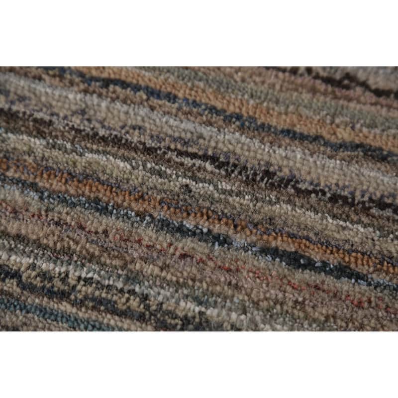 Hand Knotted Oriental 100% Wool Carpet Tribal Tribal Multi-Colored Gabbeh Area Rug - 11' 6'' X 9' 0''