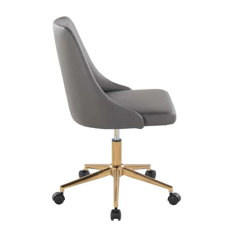 Silver Orchid Ockelbo Adjustable Office Chair with 5-Star Caster Base