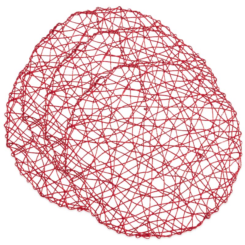 Round Placemats With Wire Nest Design (Set of 4)