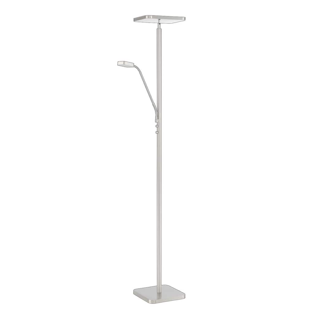 Ella Satin Nickel Torchiere