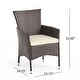 preview thumbnail 18 of 29, Cedros Wicker/ Acacia Wood Outdoor 5-piece Dining Set by Christopher Knight Home