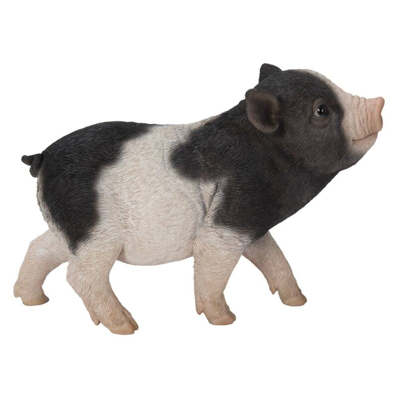 8.5" Standing Baby Piglet Outdoor Garden Statue