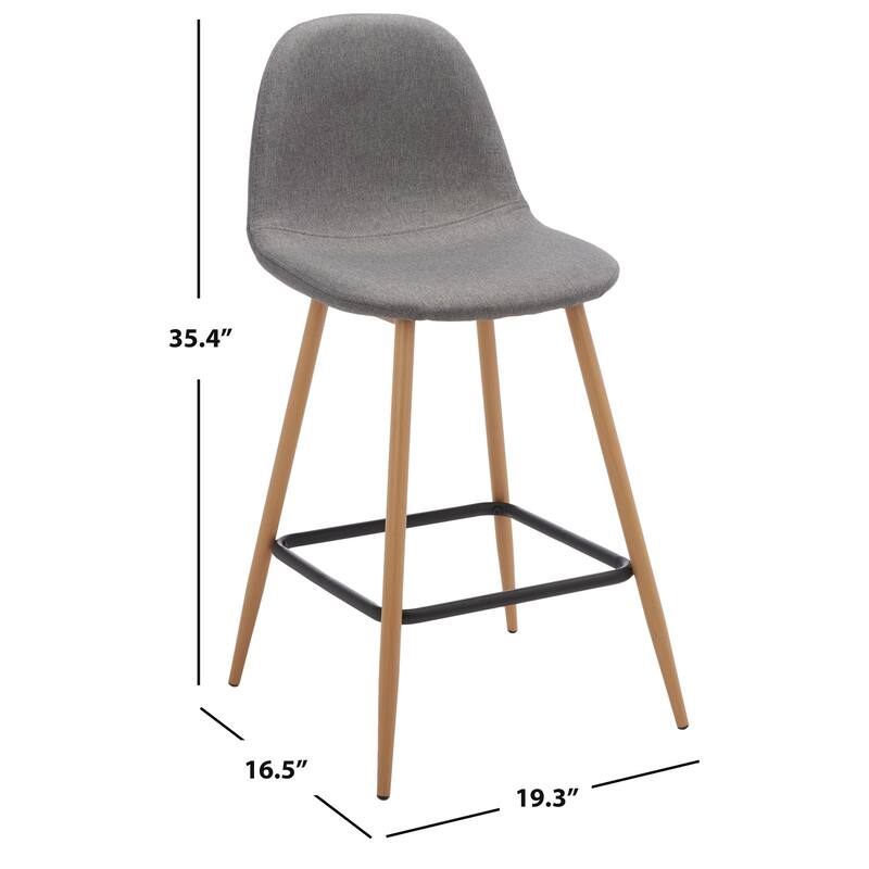 SAFAVIEH Almedia Modern 23-inch Counter Stool - 19.3" W x 16.5" L x 23" H - 19Wx17Dx35H