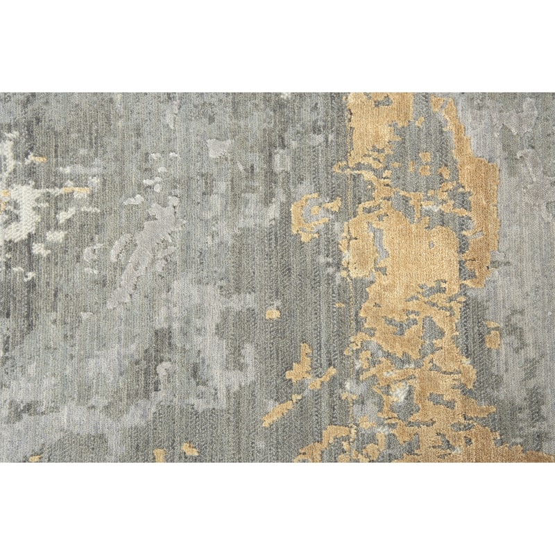 Alora Decor Radiant Grey, Ivory, and Beige Abstract Wool Blend Rug