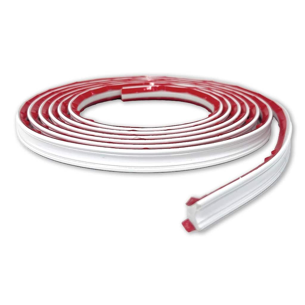 WallPops White Flexible Trim Peel and Stick Moulding