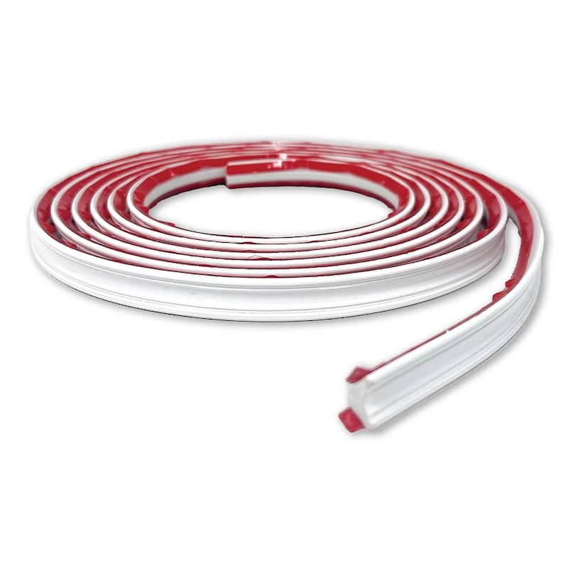 WallPops White Flexible Trim Peel and Stick Moulding