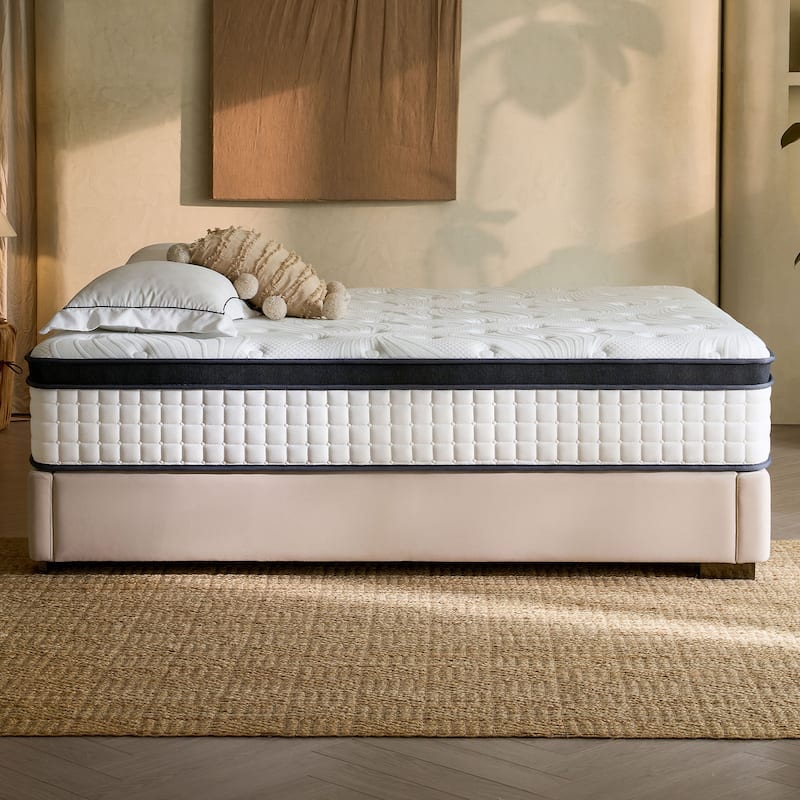 Comfort Medium Firm Gel Memory Foam Hybrid CertiPUR-US Motion Isolation 12 in. Mattress - White - Twin XL