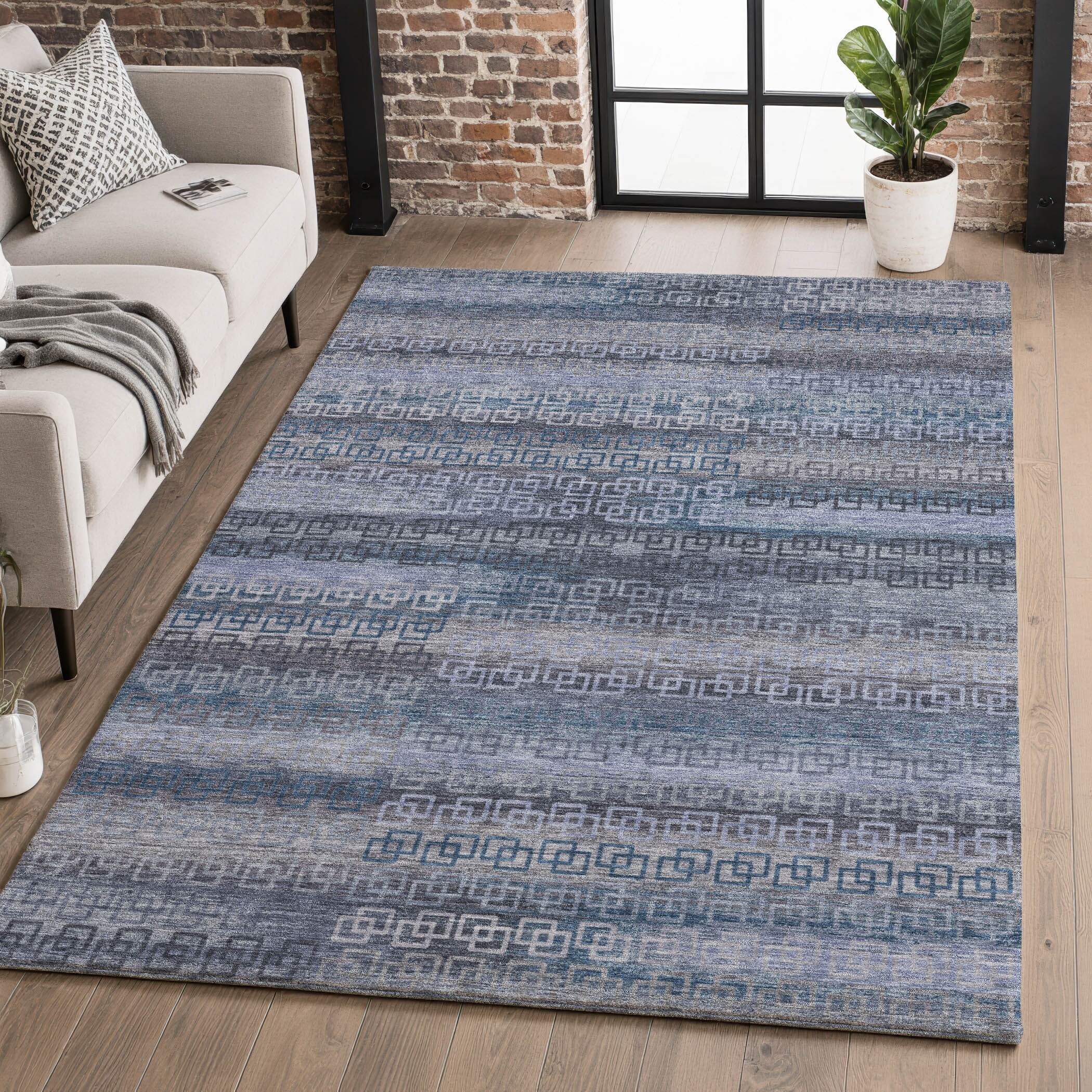 Premium Washable Super Soft Modern Stripe Mayfield Rug