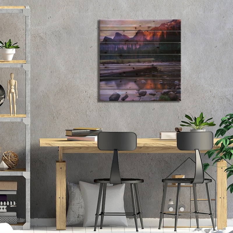 Bridal Veil Falls And The Merced River In Yosemite Valley, Yosemite National Park, California Print On Wood by Tim Fitzharris