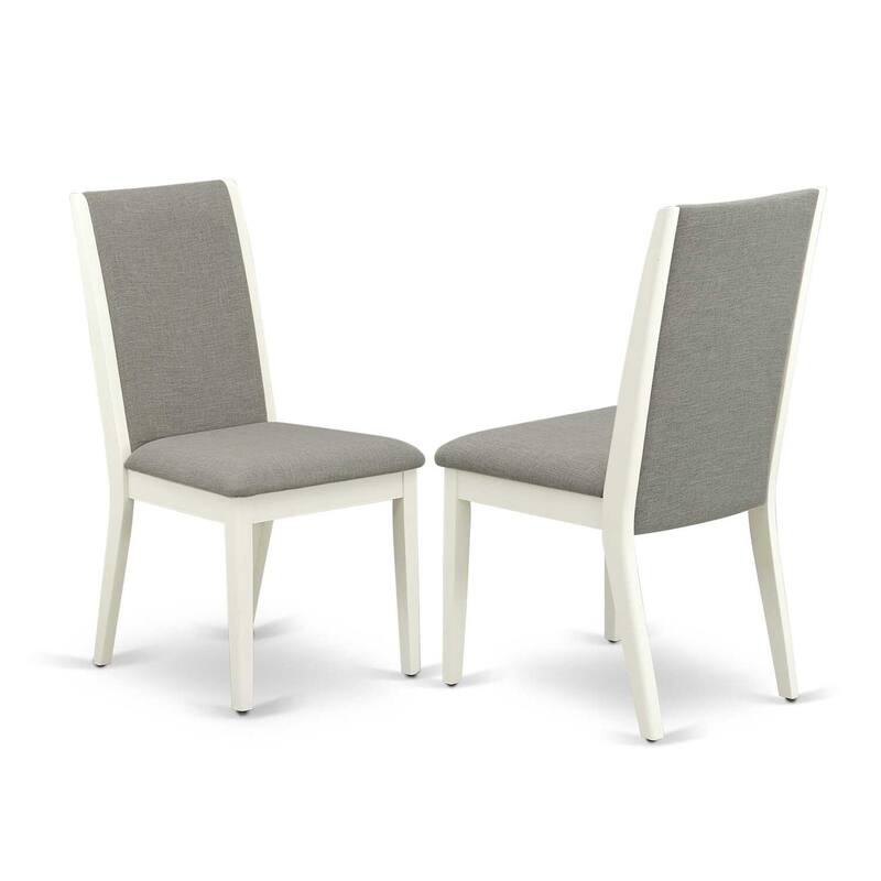 HomeStock 5-Piece Round Buttermilk and Cherry Finish Solid Wood Top Dining Table with 4 Parson Chair with Lattice Back
