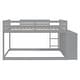 preview thumbnail 15 of 15, Full Over Full Low Bunk Bed with Storage, Wood Floor Bunk Beds w/4 Drawers & 3 Shelves, for Kids, Girls Boys, Teens, Adults,Grey