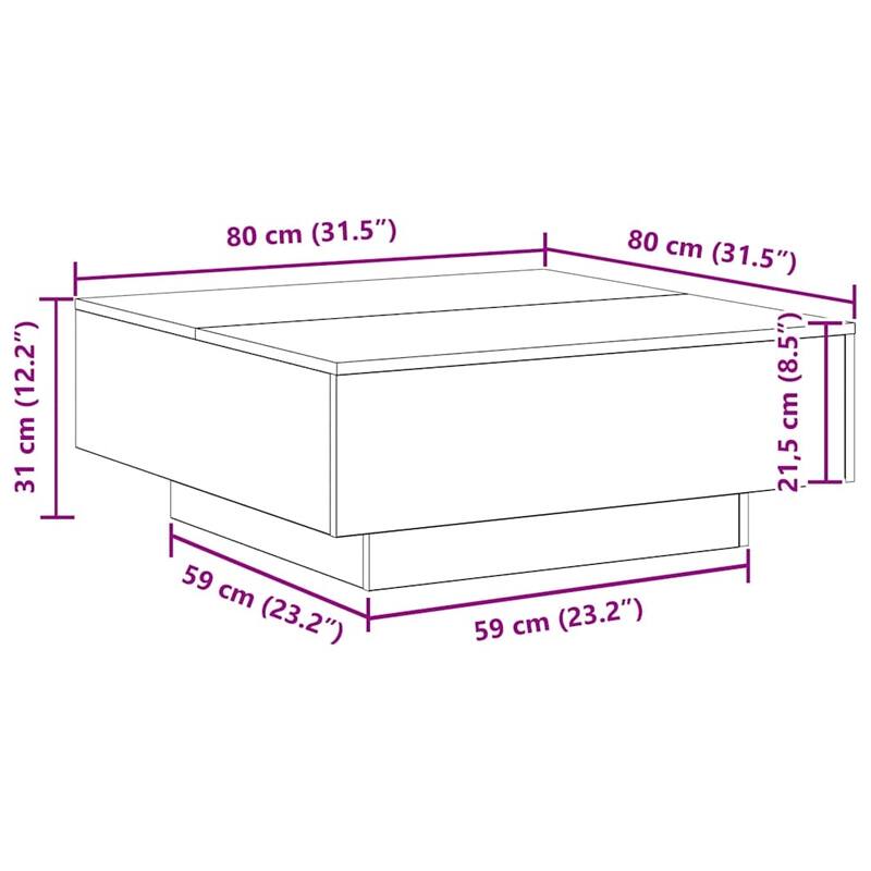 vidaXL Coffee Table Engineered Wood