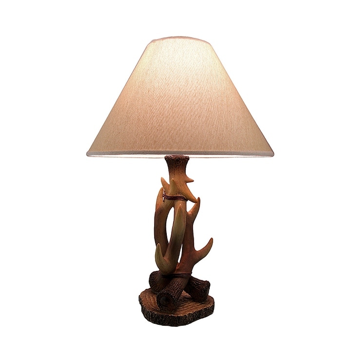 Deer Antler Lamp Shade Set Rustic Man Cave Lodge Cabin Home Decor Brown New Ebay
