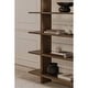 preview thumbnail 7 of 16, NADAAL STUDIOS Thalor Bookshelf, Large Dark Oak with Bullnose Vertical Supports, Rounded Edges Metal Detail, Dark Brown