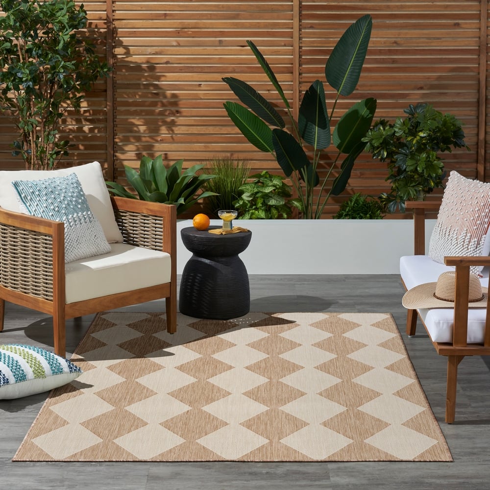 Nourison Positano Indoor/Outdoor Geometric Area Rug