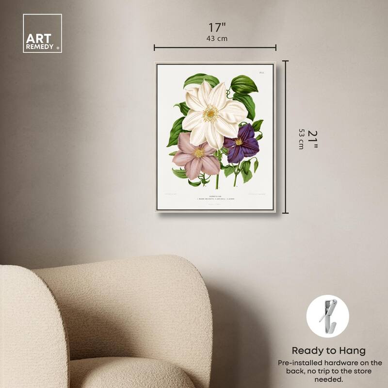 Clematis Canvas by Art Remedy