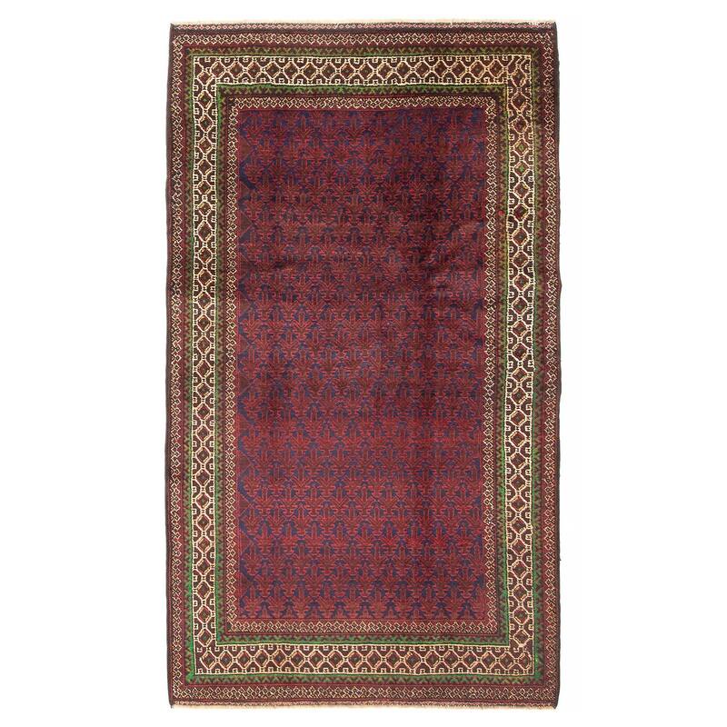 ECARPETGALLERY Hand-knotted Teimani Navy Wool Rug - 3'8 x 6'8 - 3'8 x 6'8 - Navy