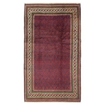 ECARPETGALLERY Hand-knotted Teimani Navy Wool Rug - 3'8 x 6'8