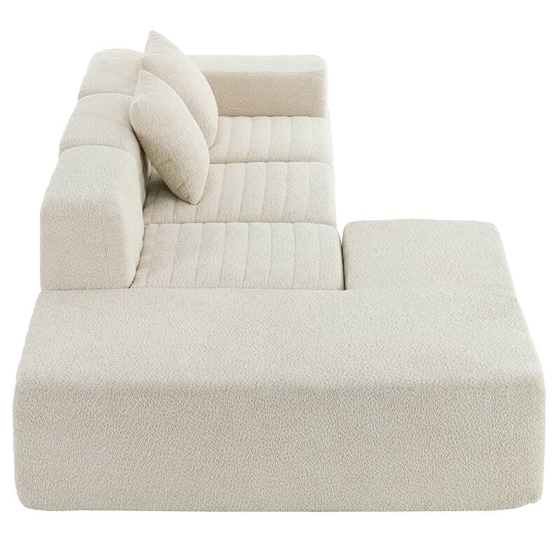 116.5" Modular Plush Sectional Sofa, Customizable Living Room Set