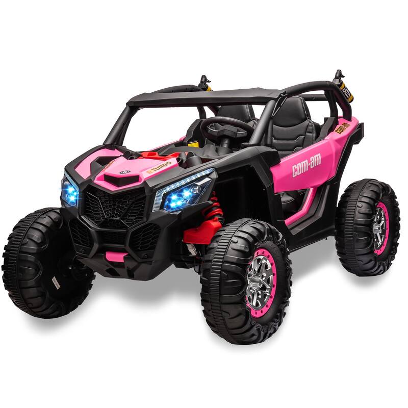 24v Electric Vehicle 2-Seater Kids Ride on UTV Car for Kids Best Gifts - Pink