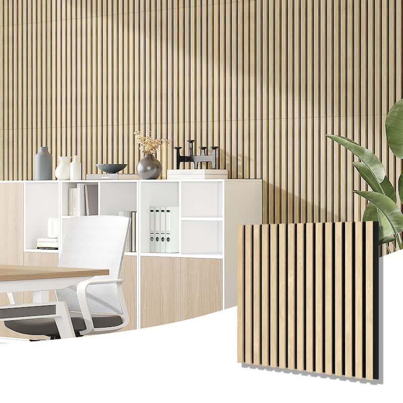 Acoustic Soundproof Slat Wall Panels 3D Decorative Wall Paneling