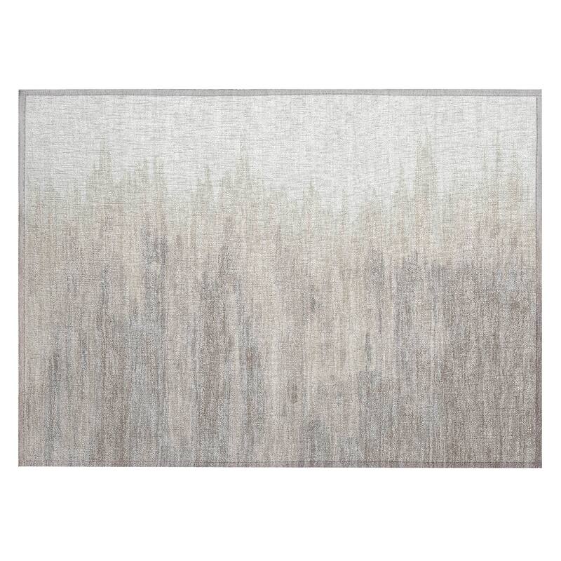 Machine Washable Indoor/ Outdoor Brushstrokes Ombre Chantille Rug