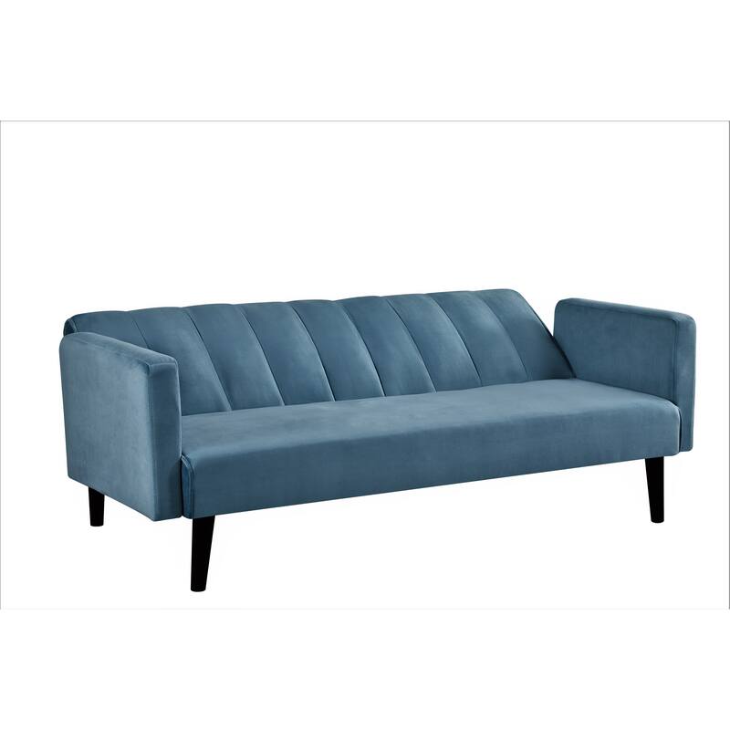 Gelbero Striped Velvet Sofa Bed Sleeper