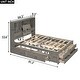 preview thumbnail 3 of 12, Gray Platform Bed wBuilt-in Storage Shelf & 8 Drawers, Kids Storage Beds Bookcase Headboard Space-Saving Beds for Teens Adults