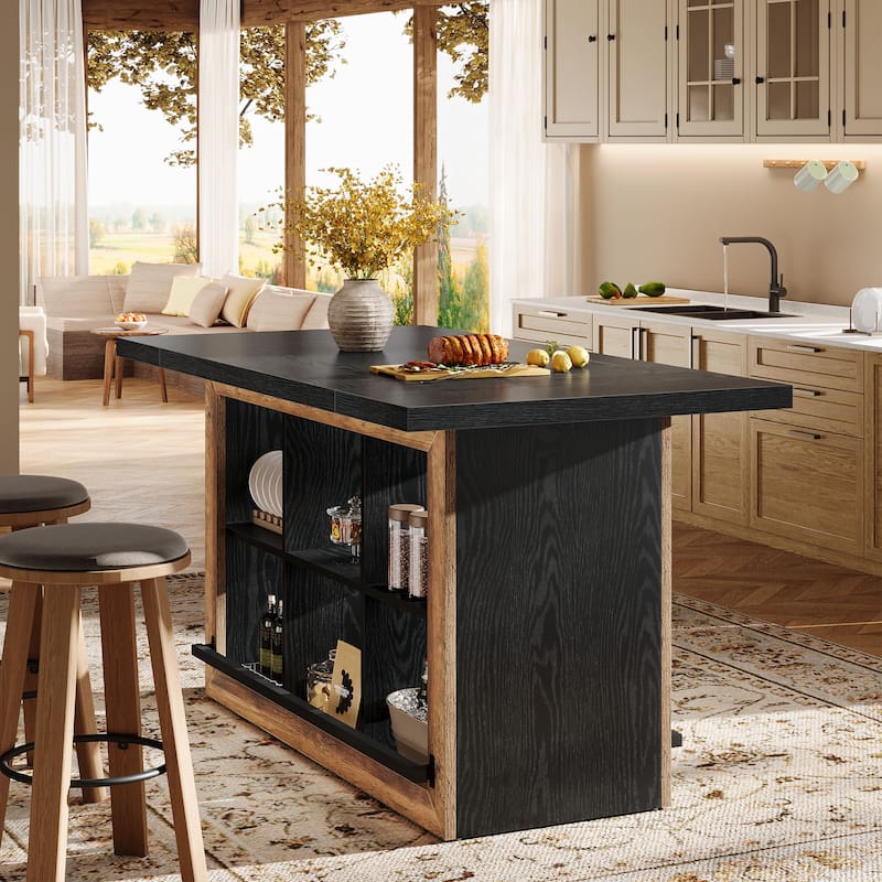 Kitchen Island with Storage, Counter Height Kitchen Island Table