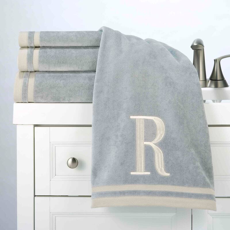 Avanti Linens GRY/IVR Monogram 5-Piece Towel Set