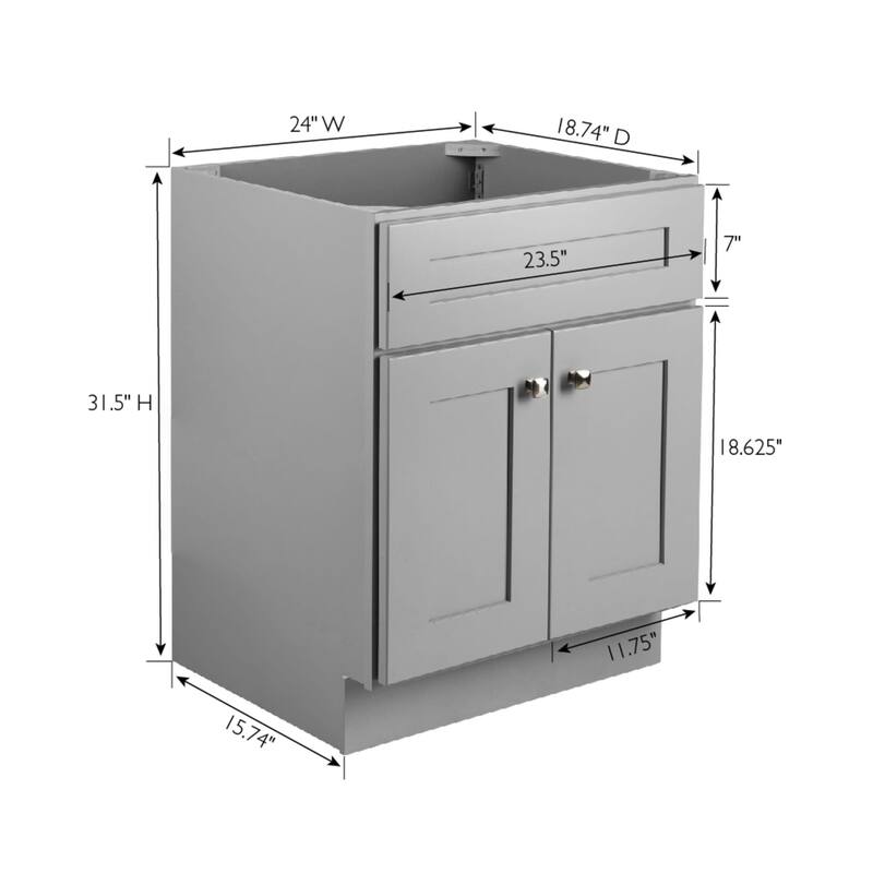 Design House 215707 Brookings 24" Single Free Standing Vanity Cabinet