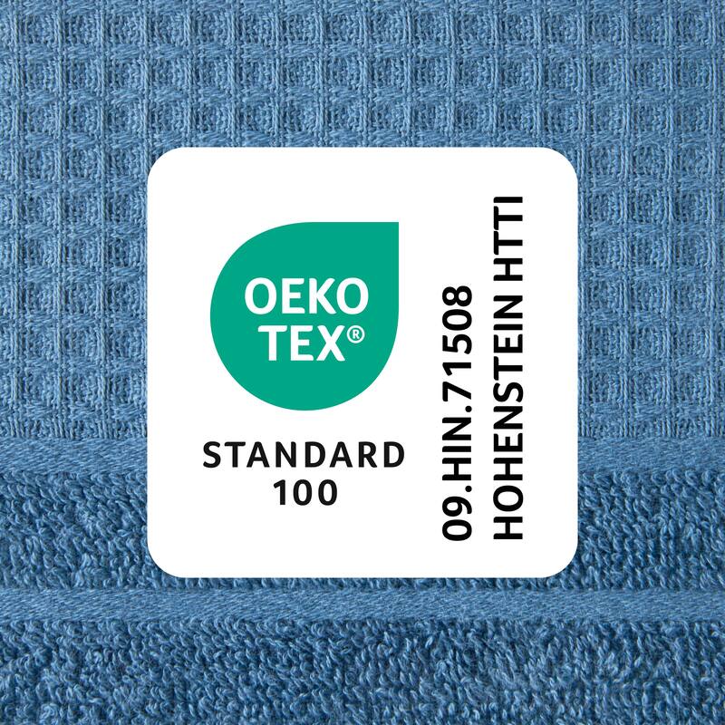 TOWN & COUNTRY BASICS 4-Piece Waffle Woven Terry Stripe Hand Towel Set, - 20"x30"