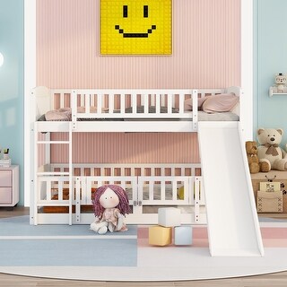 Twin Over Full Bunk Bed with Ladders and Two Storage Drawers - Bed Bath ...